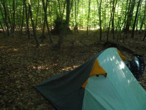 Mein Schlafplatz im Wald